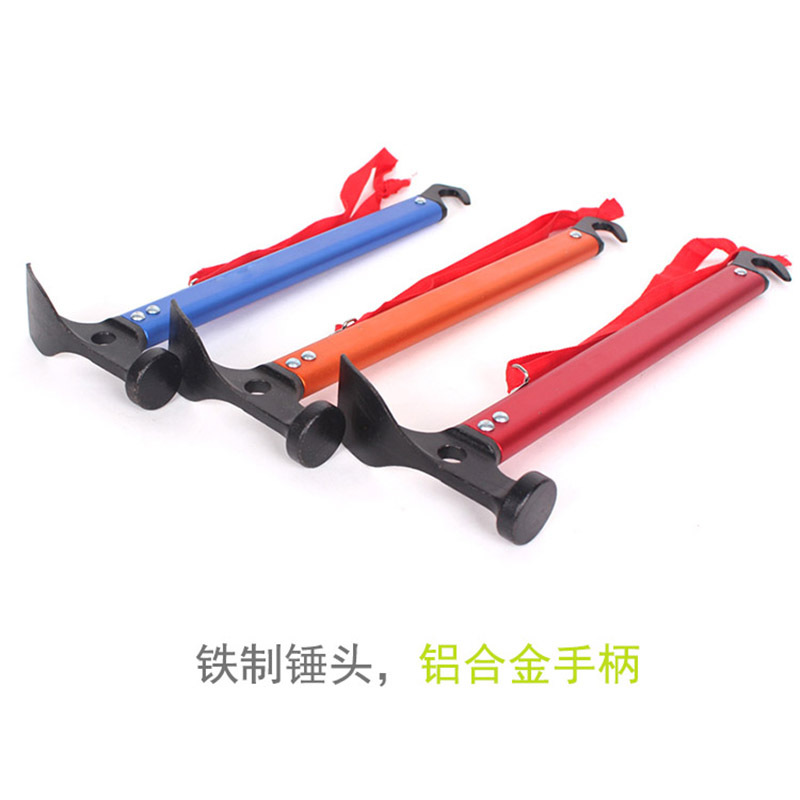 Camping Hammer Korean Tent Hammer Cast Iron Hammer UltraLight Aluminum Alloy Portable Hammer Claw Hammer Camping Tools