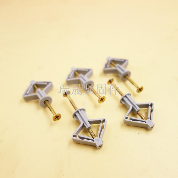 Plastic wall anchor, strong home decoration nail screw plasterboard special expansion screw