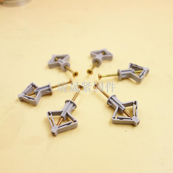 Plastic wall anchor, strong home decoration nail screw plasterboard special expansion screw