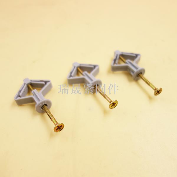 Plastic wall anchor, strong home decoration nail screw plasterboard special expansion screw