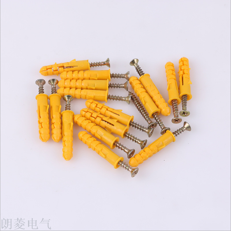 Wholesale Plastic Fastener Little Yellow Croaker Plastic Expansion Tube Anchor Nail Expansion Nail Decoration Plastic Swelling Bolt