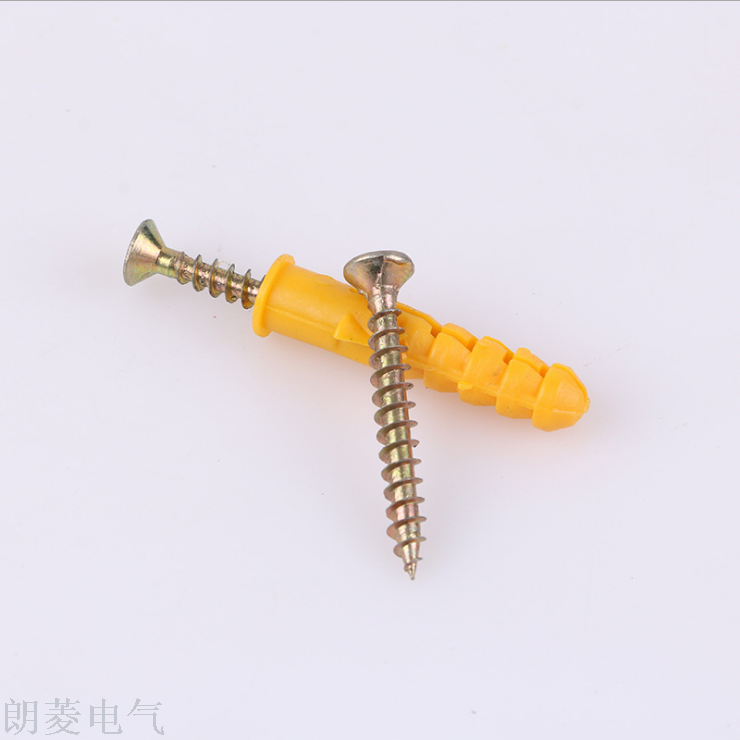 Wholesale Plastic Fastener Little Yellow Croaker Plastic Expansion Tube Anchor Nail Expansion Nail Decoration Plastic Swelling Bolt