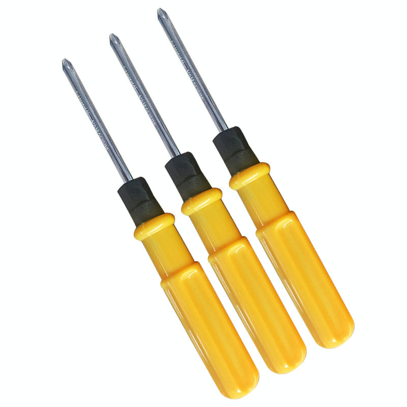 Double-Purpose Screwdriver Direct Wholesale 3-Inch 4-Inch Matching Dual-Purpose Screwdriver Cross Word Screwdriver Yellow Screwdriver
