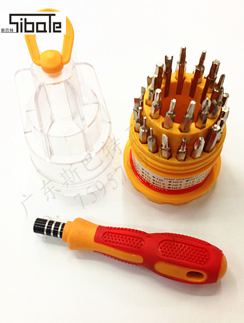 Manufacturer direct 31pc multi function telecommunication group set screw combination manual screwdriver