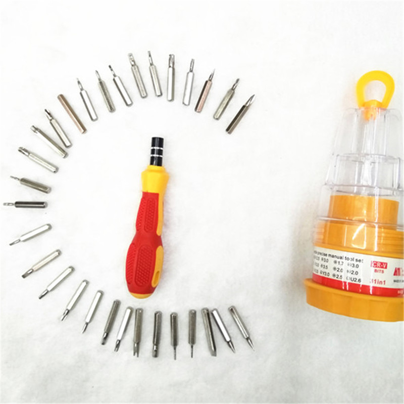 Manufacturer direct 31pc multi function telecommunication group set screw combination manual screwdriver
