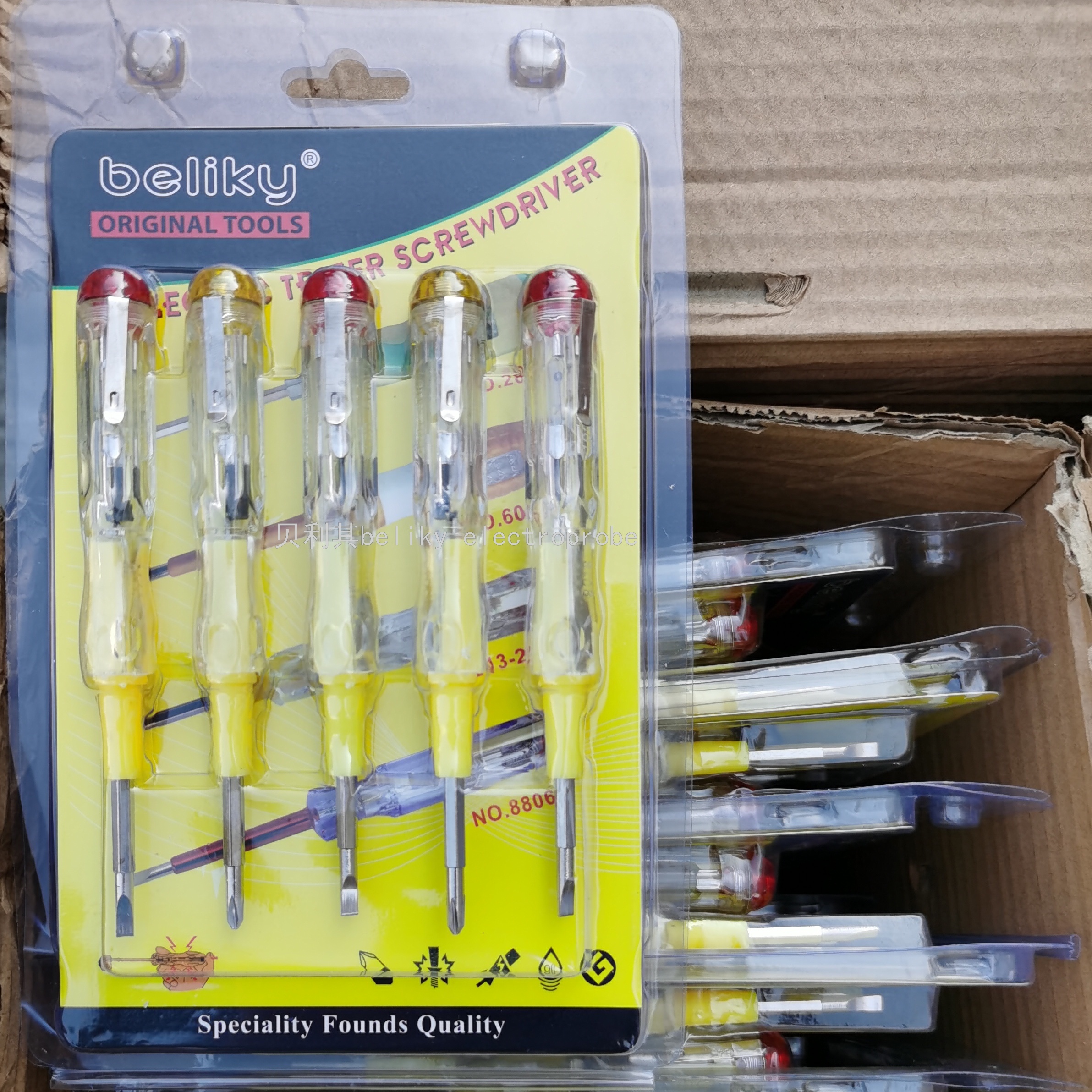 Beliky10pc AC Test Pen Electrician Screwdriver Test Pencil AC-Tester Screwdriver Tester