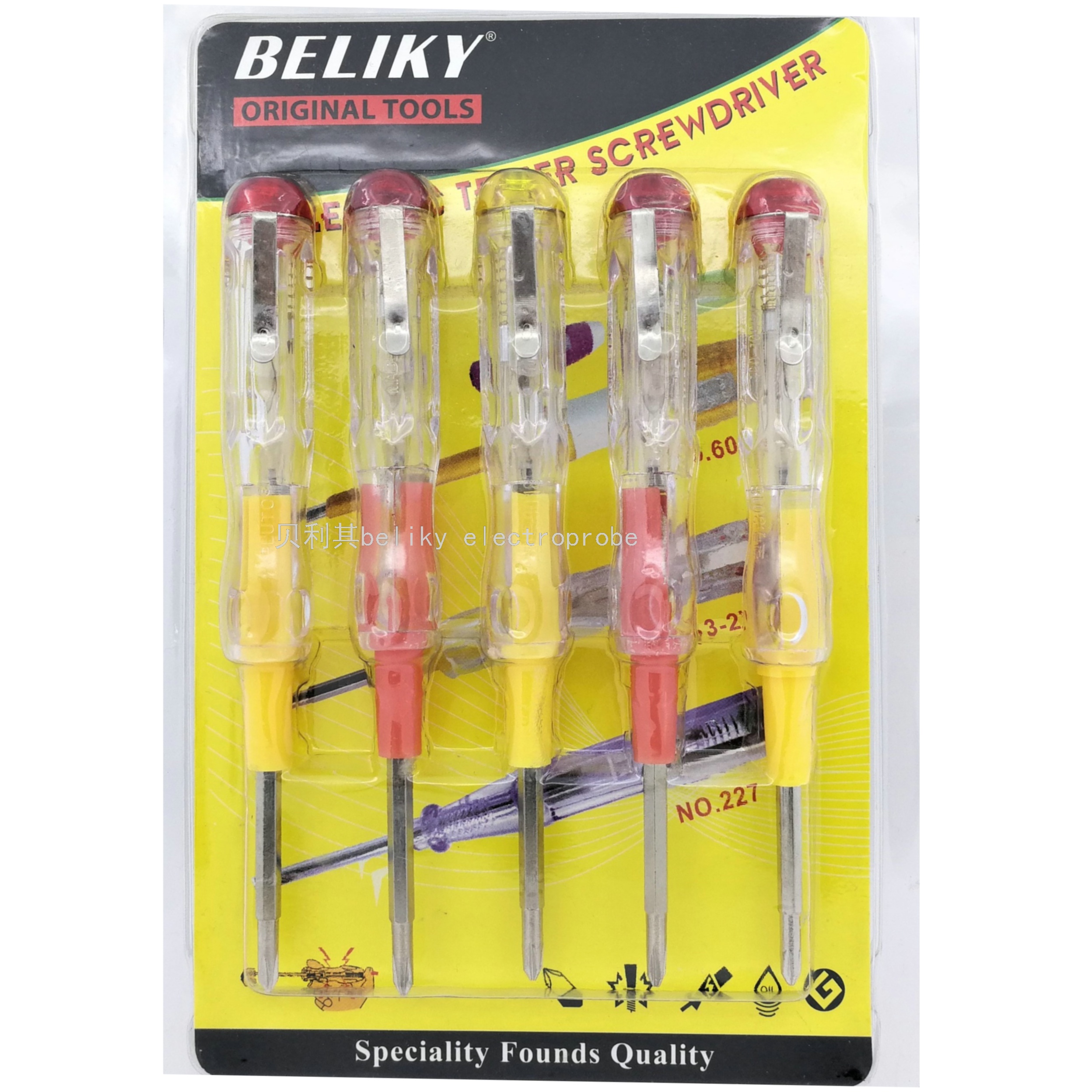 Beliky10pc AC Test Pen Electrician Screwdriver Test Pencil AC-Tester Screwdriver Tester