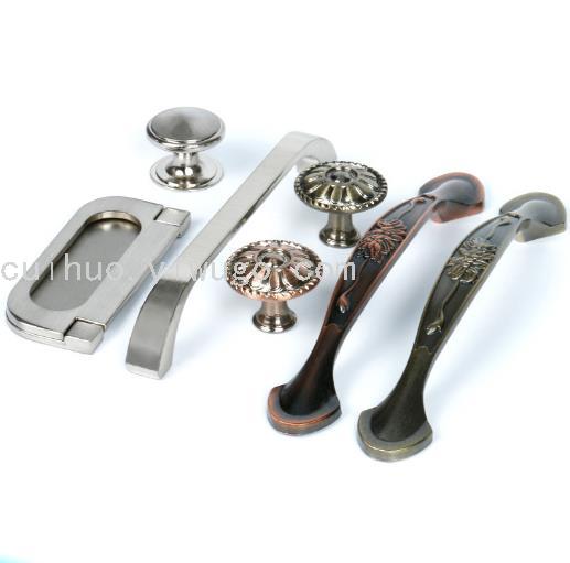 Direct Selling Zinc Alloy Cabinet Door Handle Solid Shell White Retro Bronze Simple Modern Hidden Handle