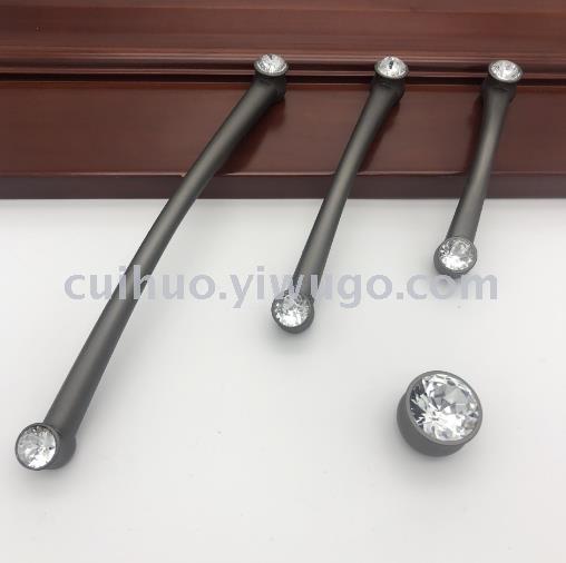 Factory Direct Sales Light Luxury Solid Chinese Wardrobe Door Handle Diamond American Drawer Handle Furniture Hardware Spot