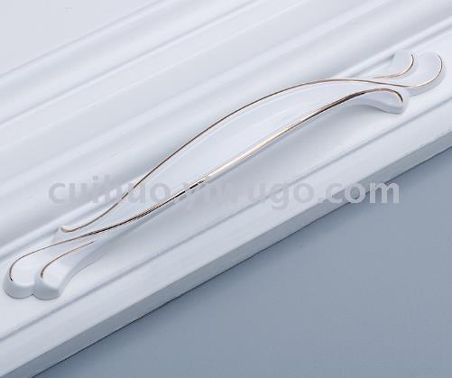 Cabinet Ceramic Black and White Metal Handle European Aluminum Alloy Wardrobe Door Handle Drawer Modern Furniture Handle