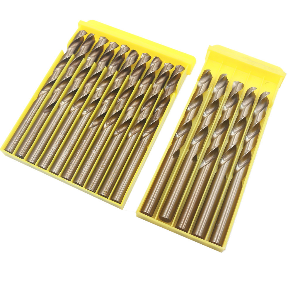 HSS-co-Twist Drill Head Cobalt-Containing High Speed Steel Twist Drill Twist Drill Head Stainless Steel Straight Handle Twist Drill Steel Plate Drill Bit