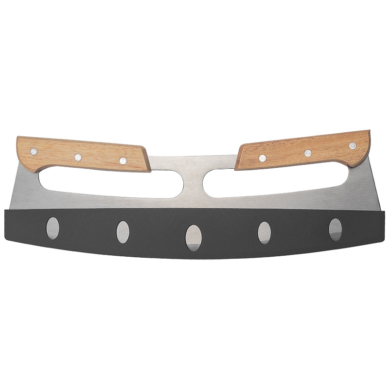 Factory Straight Pizza Machete Stainless Steel Pizza Cutter Semicircle Shaving Knife Baking Tool Pizza Shaker