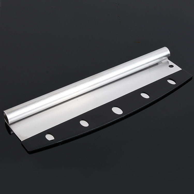 Factory Straight Pizza Machete Stainless Steel Pizza Cutter Semicircle Curling Shaving Knife Baking Tool Pizza Scraper