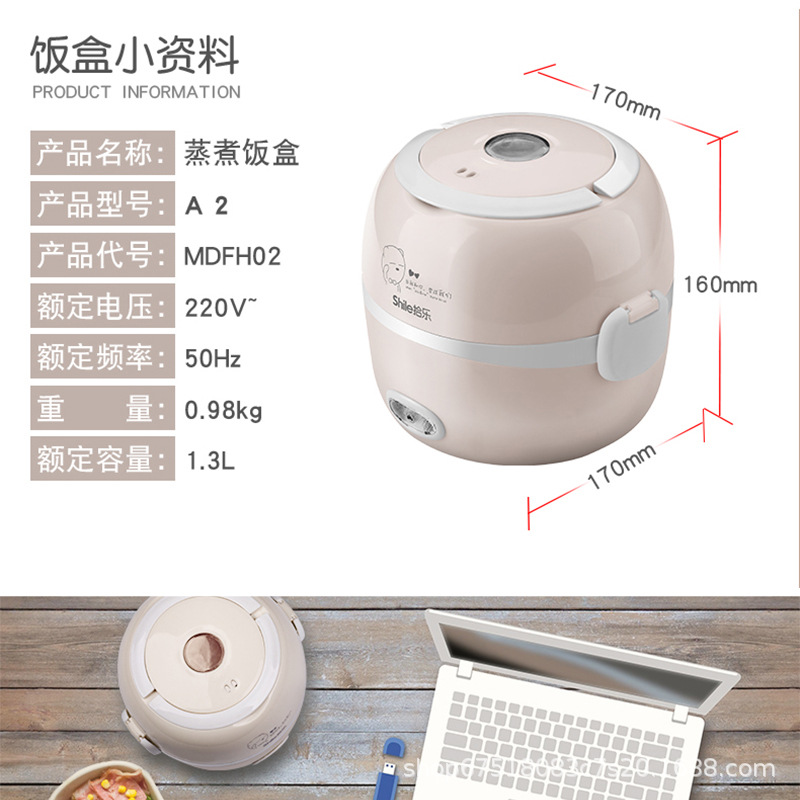 Lunch Box Heat Preservation Office Worker Small Rice Pot Hot Rice Rice Cooker MultiFunctional Mini Bento with Lunch Box