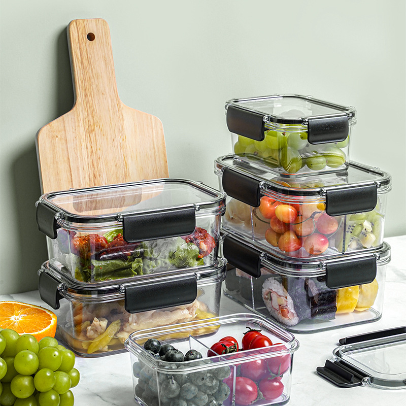 Yimijia Refrigerator Storage Box Can Be Divided into Large, Medium and Small Transparent Bento Box