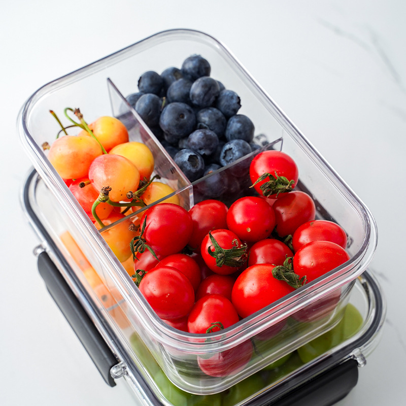 Yimijia Refrigerator Storage Box Can Be Divided into Large, Medium and Small Transparent Bento Box