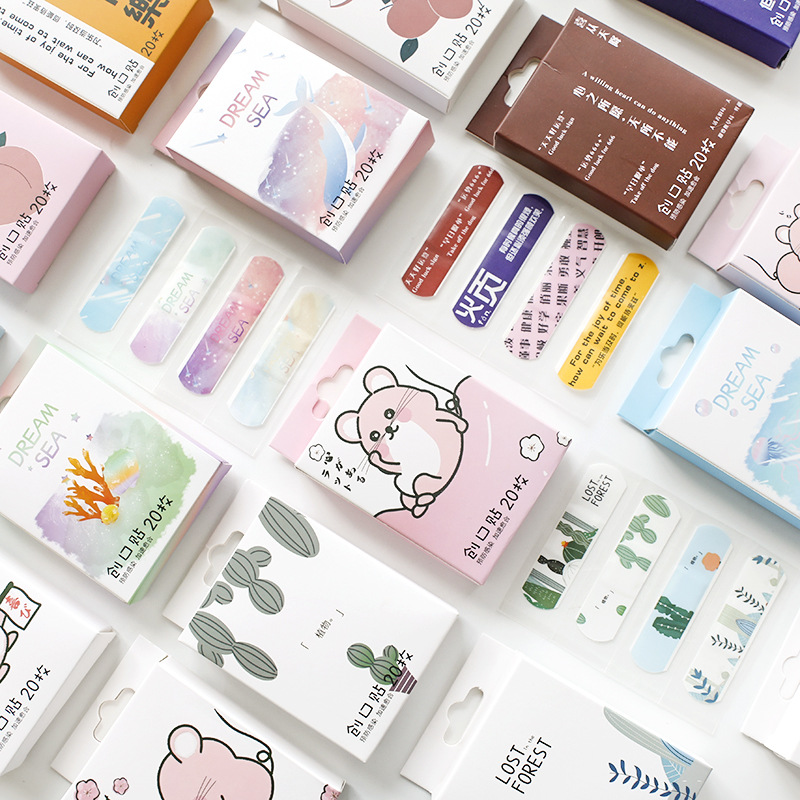 Fresh Fruit Fashionable Words Band-Aid 20 Pieces in Box Outdoor Portable Family Version Band-aid