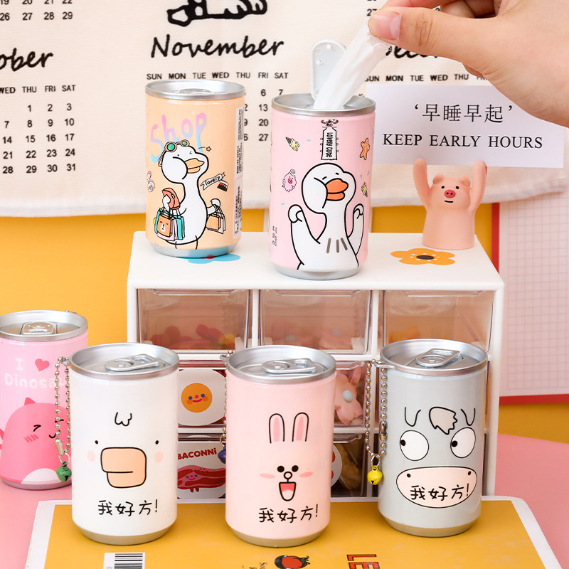 Portable Travel Cans Wet Wipes Cartoon Sanitary Car Portable Wipe Cleaning and Moisturizing Skin Canned 30 Drawers Household
