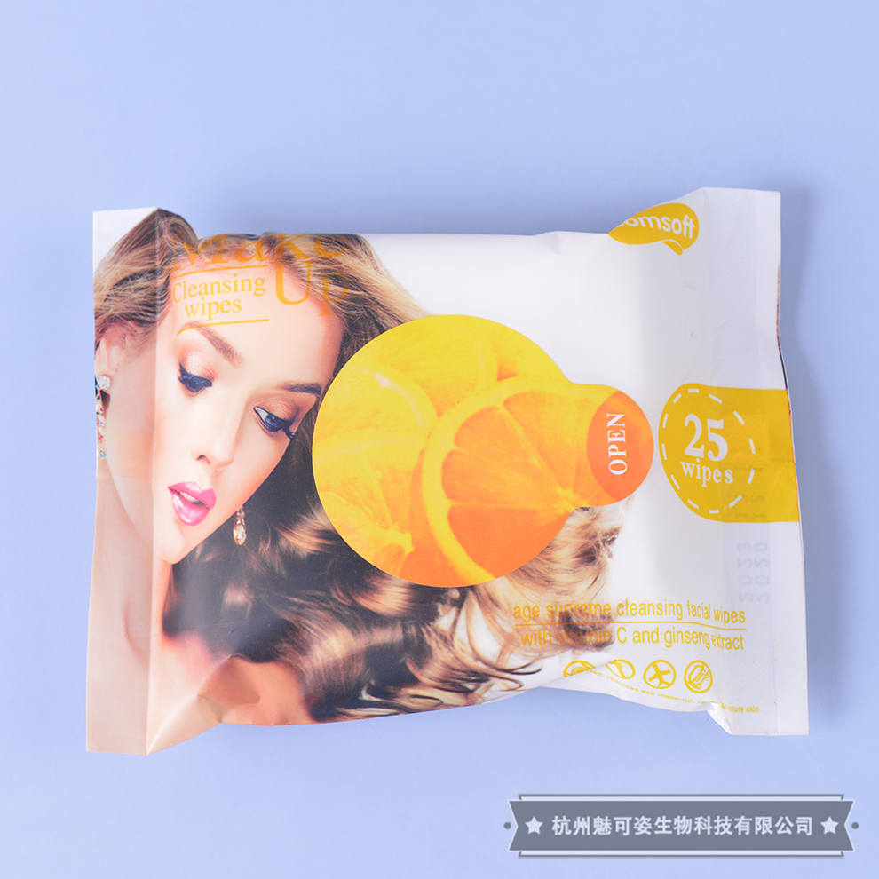 25 Pieces Mild Facial Wipe Wet Wipes Women&#039;s Deep Cleaning Disposable Portable  Wet Wipes without Obvious Stimulation 