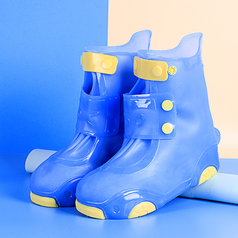 Children Rain Boots Cover Waterproof Non-Slip Shoe Cover Silicone Thickened Wear-Resistant Sole Rain Shoes Women&#039;s Rainproof Rain Boots Booties Men