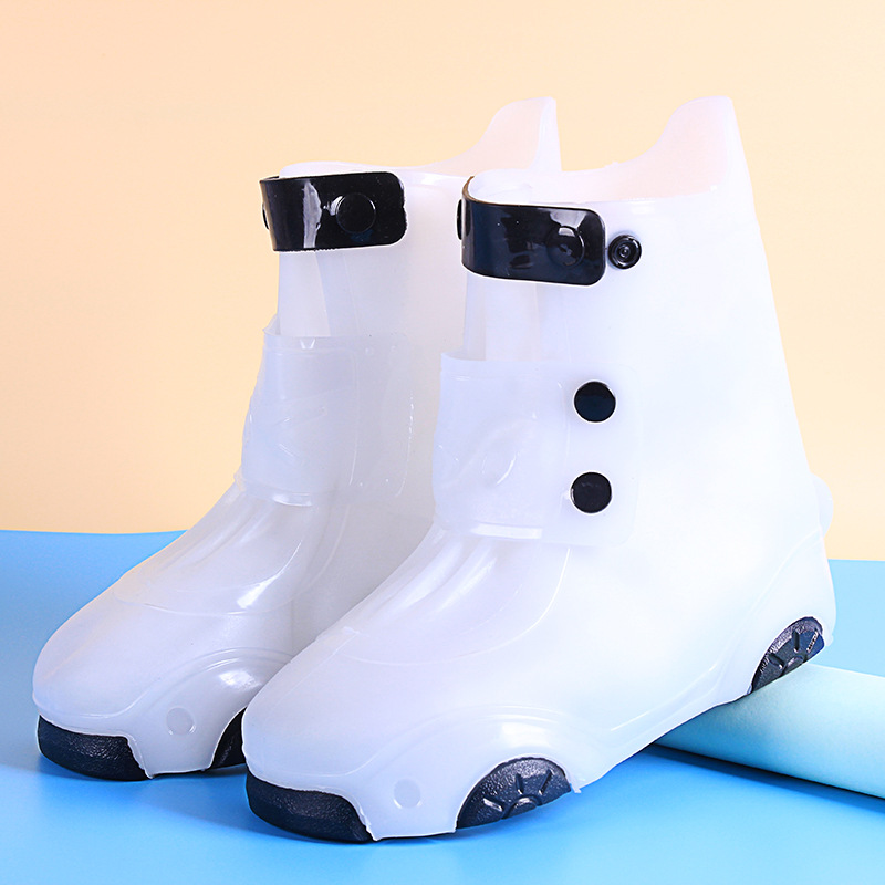 Children Rain Boots Cover Waterproof Non-Slip Shoe Cover Silicone Thickened Wear-Resistant Sole Rain Shoes Women&#039;s Rainproof Rain Boots Booties Men