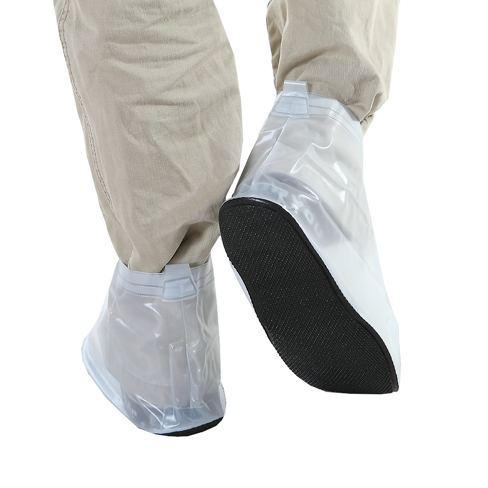 Cross-Border Supply High Quality PVC Rainproof and Waterproof Shoe Cover JY-801 Travel Factory Direct Sales Black and White Accept Customization