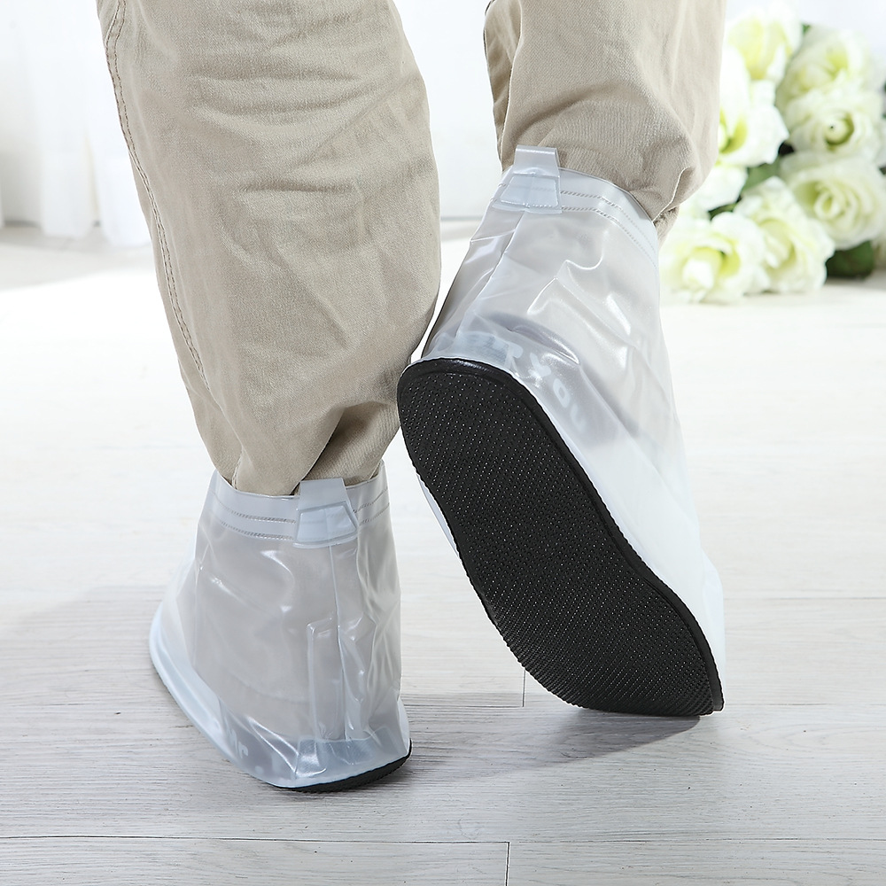 Cross-Border Supply High Quality PVC Rainproof and Waterproof Shoe Cover JY-801 Travel Factory Direct Sales Black and White Accept Customization