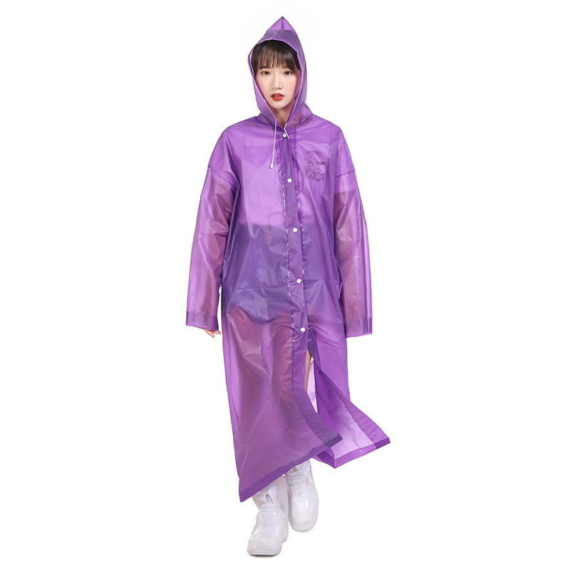 EVA Raincoat Non-Disposable Frosted Thickened Adult Eva Raincoat Factory Wholesale Poncho Wholesale Printing Raincoat