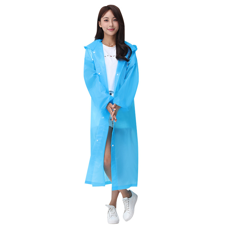 Non-Disposable Raincoat Outdoor Unisex Thickened Frosted Eva Raincoat Transparent EVA Raincoat