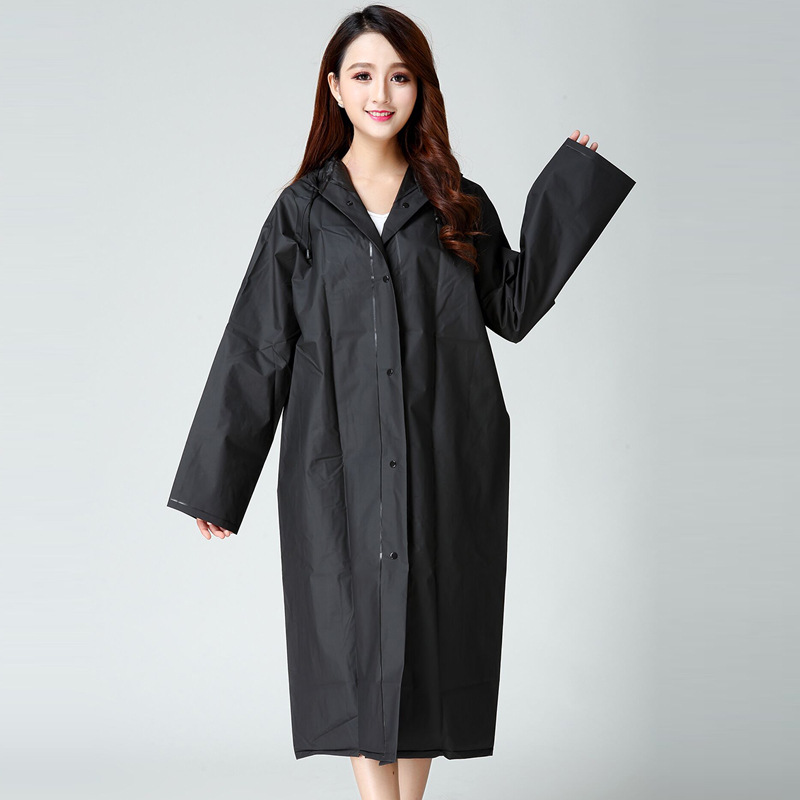 Tianxiyu Outdoor Hiking Raincoat Factory Wholesale Men&#039;s Fashion Translucent Frosted Thickened Eva Raincoat Women