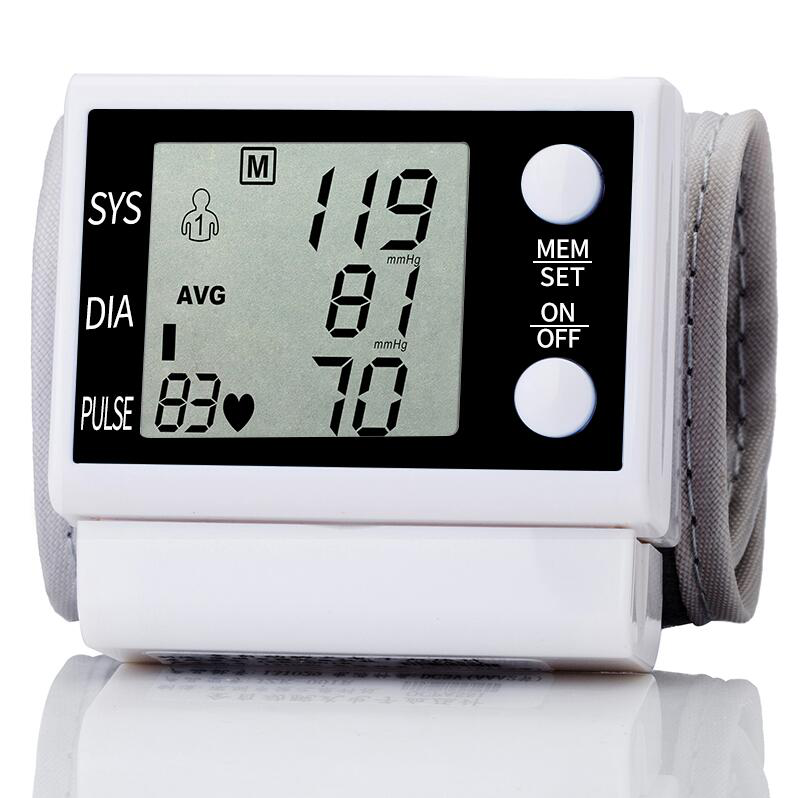 Wrist automatic neutral English electronic sphygmomanometer
