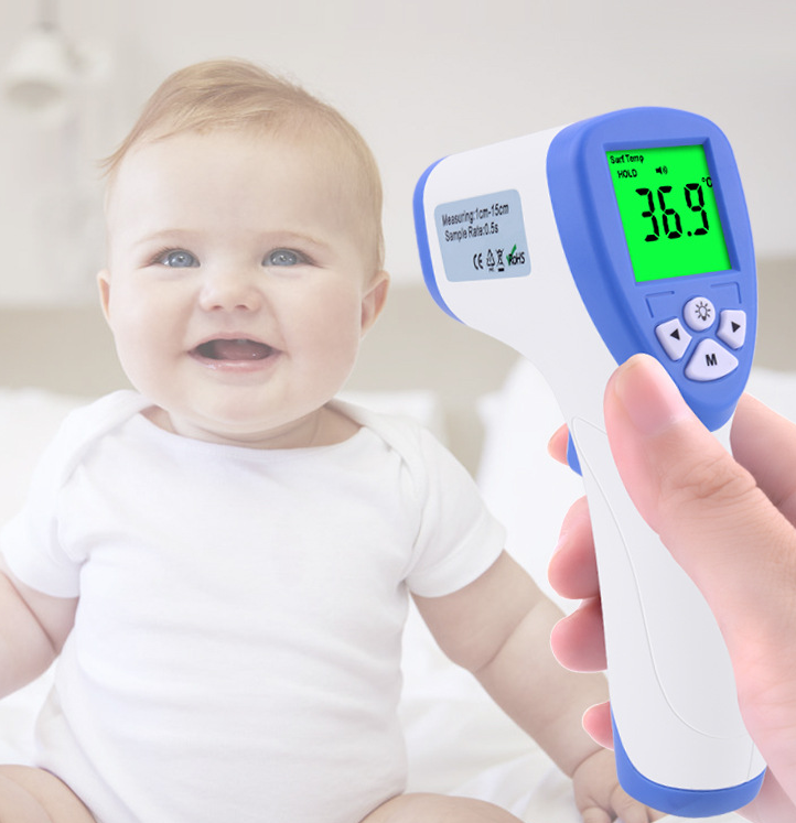 DT-8809C Non-Contact Infrared Thermometer Forehead Temperature Gun Electronic Thermometer Ear Thermometer Cross-Border Foreign Trade