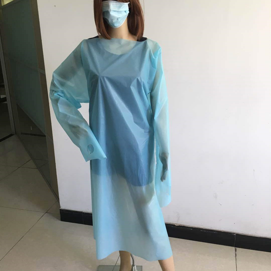 Isolation Clothing CPE Plastic Apron Disposable CPE Gown Thickened Protective Clothing Disposable Protective Coveralls