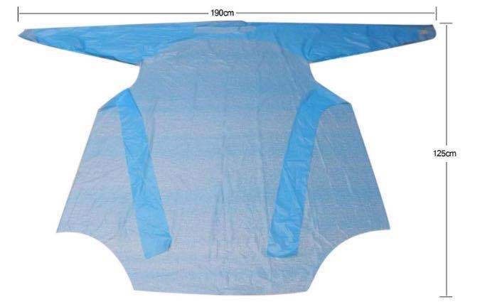 The Disposable CPE protective clothing waterproof dustproof blue clothing anti -static isolation clothing manufacturers to the spot