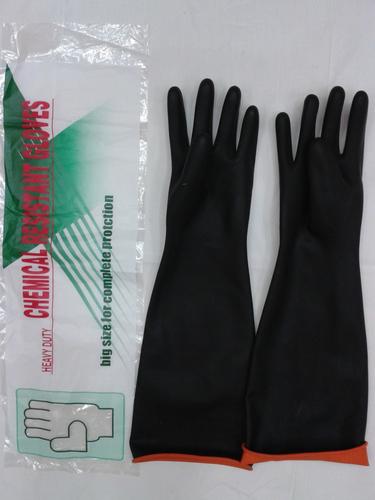 Acid and alkali resistant industrial latex gloves