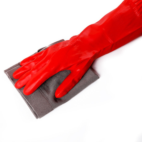 38cm extension latex gloves for kitchen washing and washing dishes red household gloves household gloves 100g