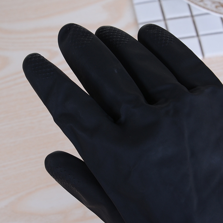 Manufacturers direct selling black industrial gloves natural latex gloves oil resistant acid and alkali resistant gloves