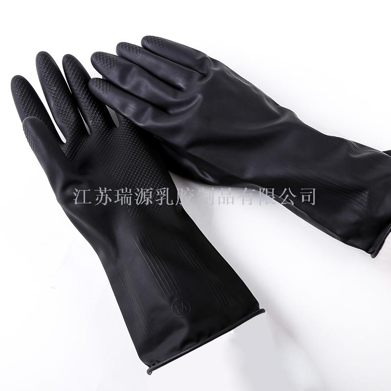 Manufacturer wholesale natural latex rubber gloves household waterproof light gloves acid and alkali resistant industrial gloves 50 g