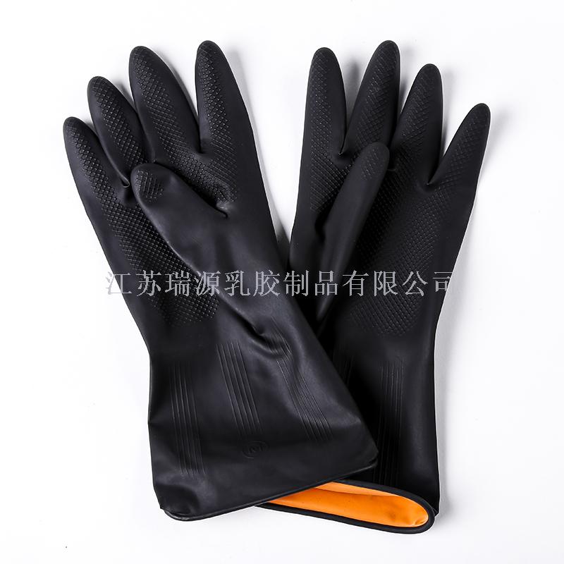 Manufacturer wholesale natural latex rubber gloves household waterproof light gloves acid and alkali resistant industrial gloves 50 g