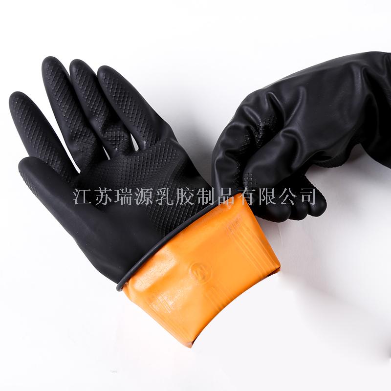 Manufacturer wholesale natural latex rubber gloves household waterproof light gloves acid and alkali resistant industrial gloves 50 g