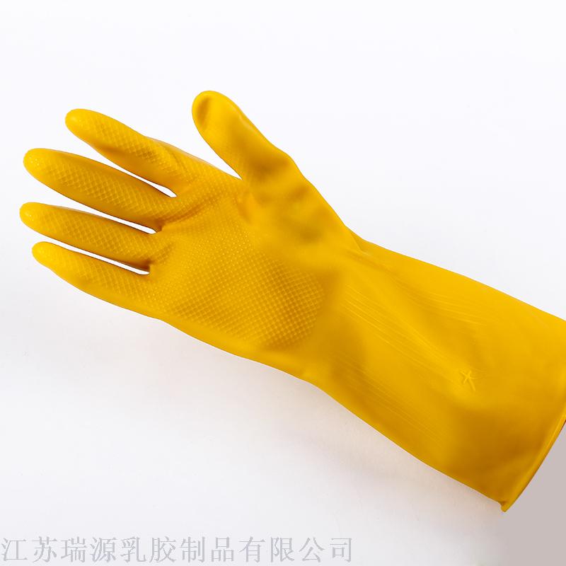 Beef tendon protection, industrial acid and alkali resistant latex gloves clean waterproof oil resistant household gloves 60 g