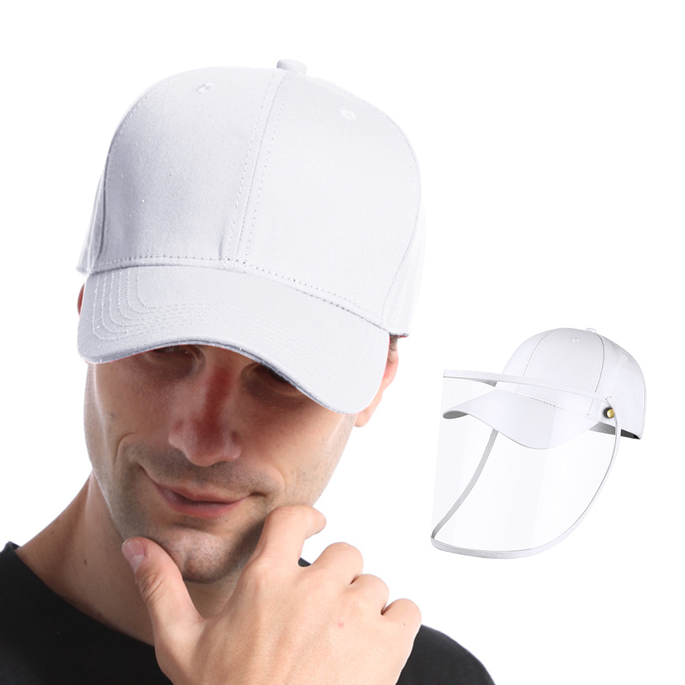 Anti-Droplet Transparent Hat Advertising Custom Isolation Protective Caps Female Sunshade Peaked Cap Men Wholesale