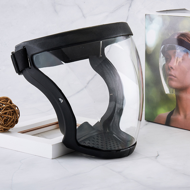 Anti-droplet Cap  Protective Mask HD Transparent and Dustproof Anti-Splash Mask PC Sports Outdoor Cycling Mask