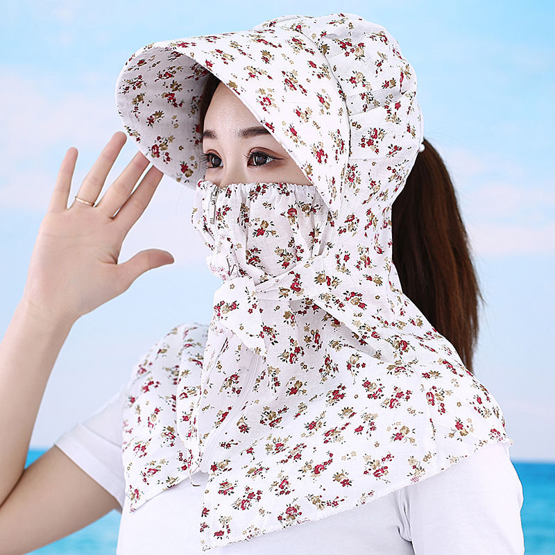 Sun Protection Hat Female Summer Face Cover Ultraviolet-Proof Cycling Anti-Droplet Protective Mask Anti-droplet Cap