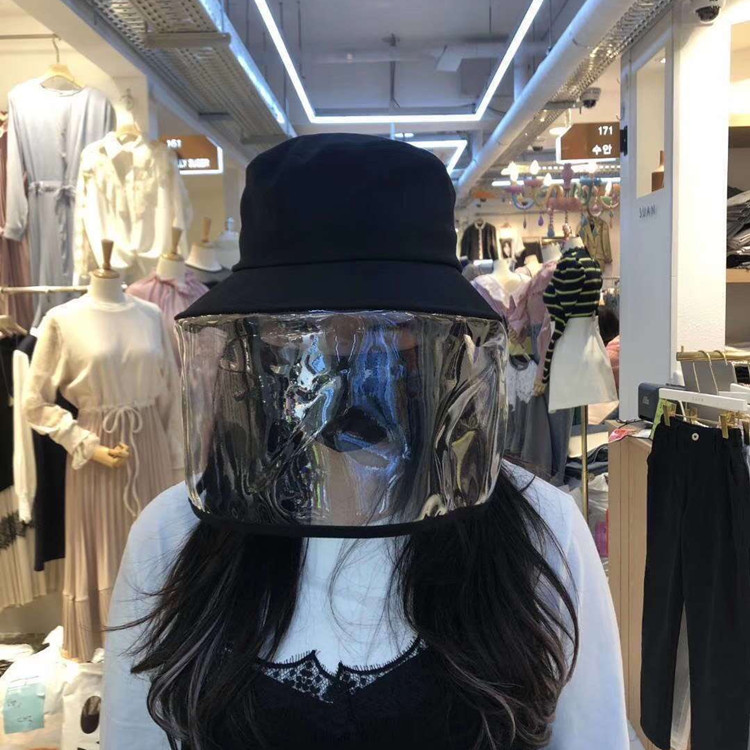 Anti-droplet Cap  Hat with Mask Protective Caps Anti Spitting Spring and Summer Boy and Girl Sunshade Hat Bucket Hat