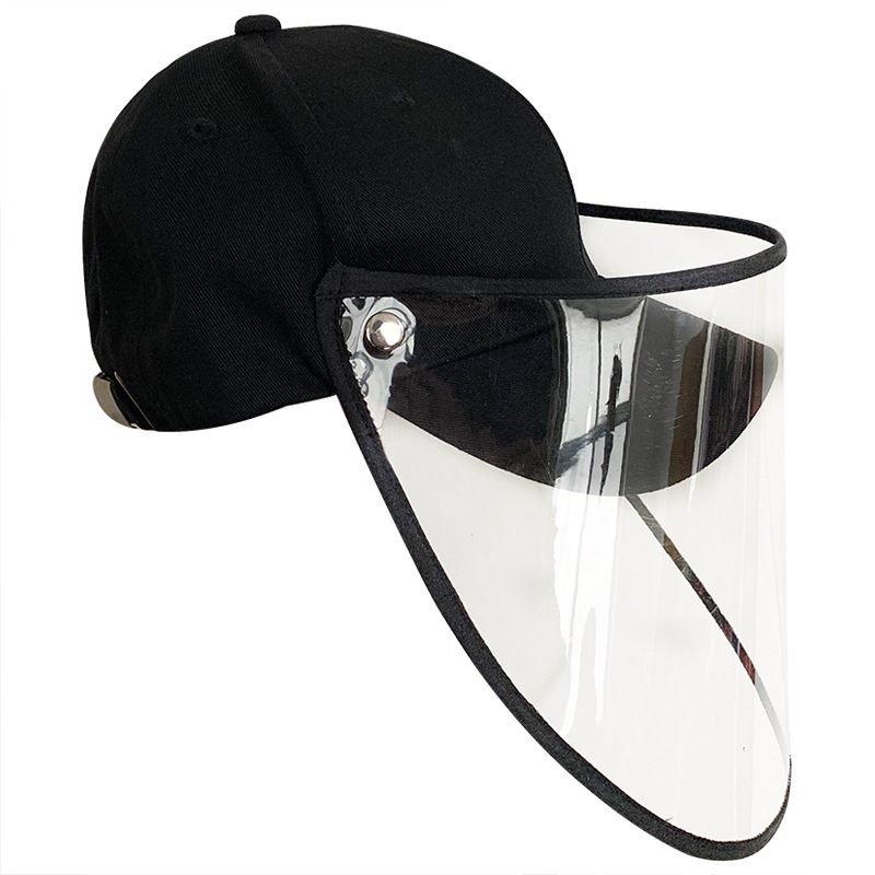 Anti-Droplet Isolation Protective Hat Student Yellow Cap Mask Removable Face Cover Sun-Proof Sun Hat Baseball Cap Summer