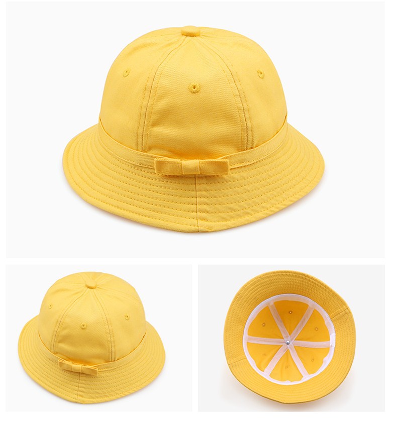 Student Anti-Droplet Hat Kindergarten Class Hat Customized Children&#039;s Protective Maruko Bucket Hat Bucket Hat Yellow Cap