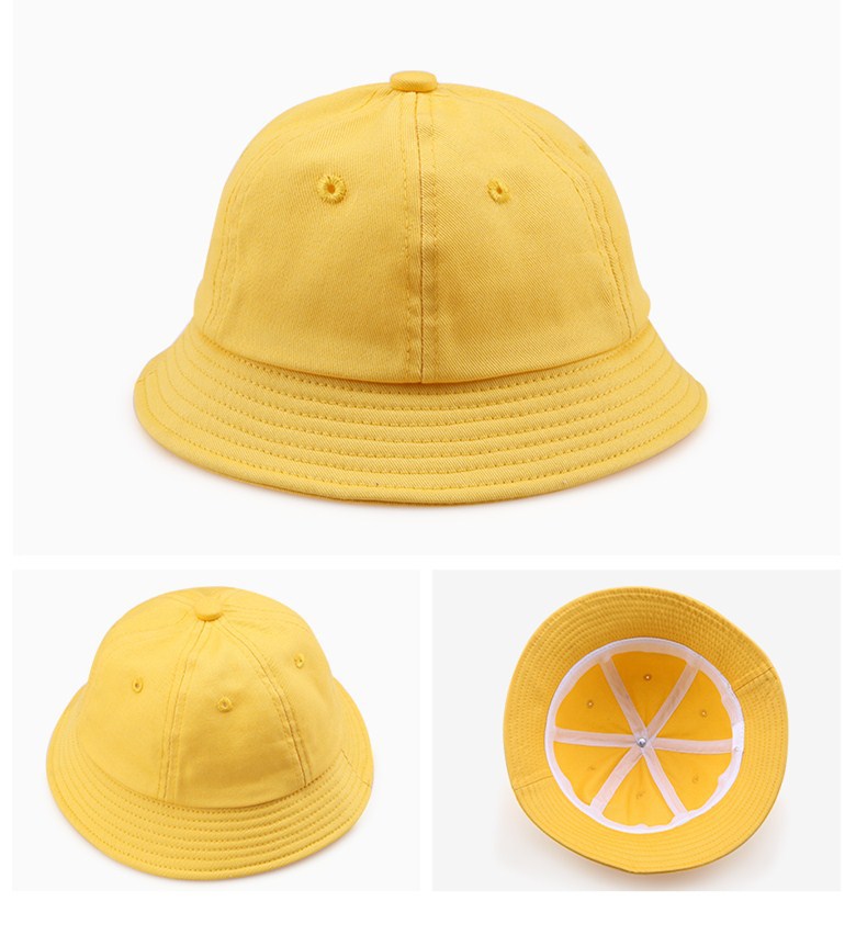 Student Anti-Droplet Hat Kindergarten Class Hat Customized Children&#039;s Protective Maruko Bucket Hat Bucket Hat Yellow Cap