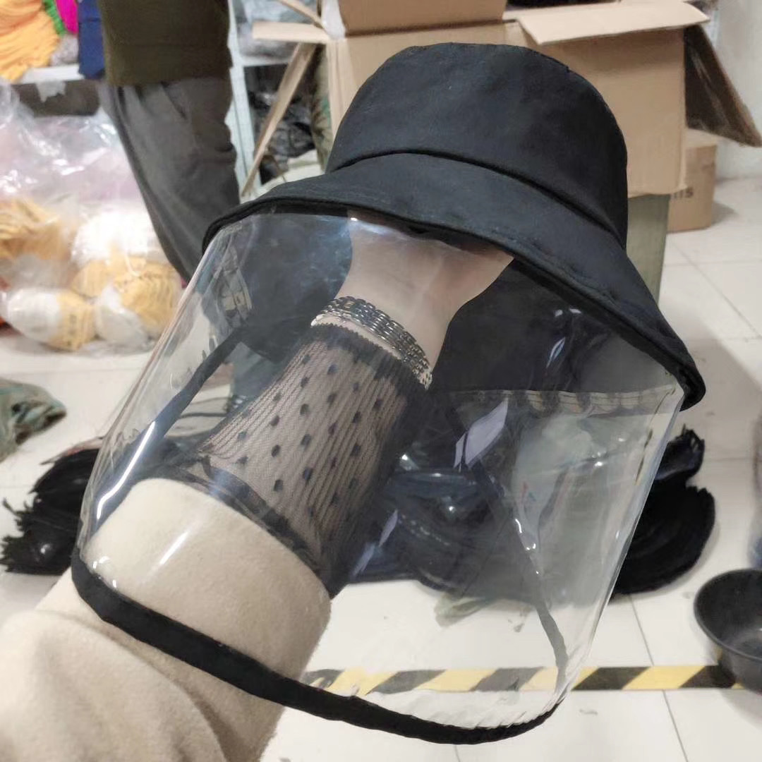 Korean Same Style Protective Caps Anti-Droplet Saliva Bucket Hat Epidemic Prevention Environmental Anti-droplet Cap