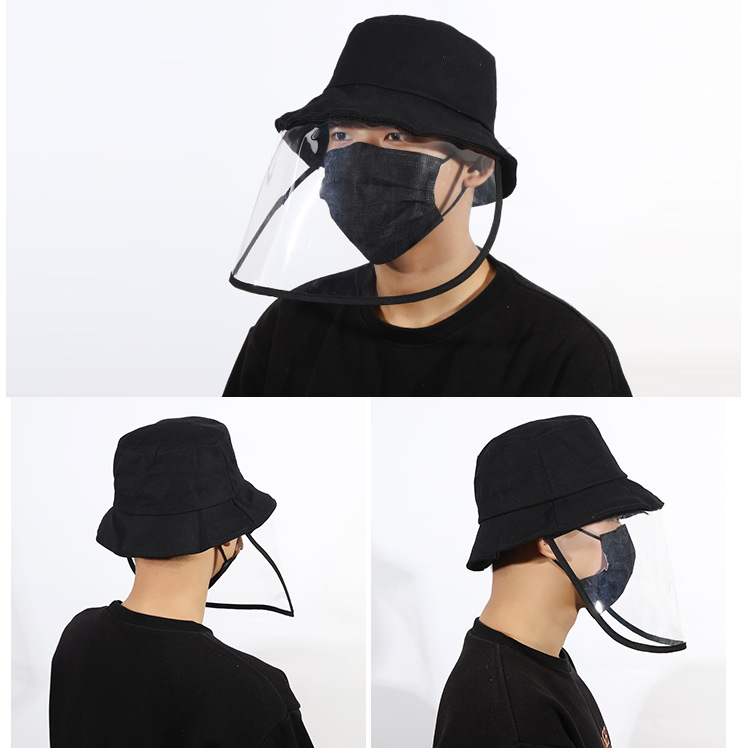 Anti-Droplet Bucket Hat Pure Color Safety and Epidemic Prevention Cap Protective Caps Unisex Anti-droplet Cap